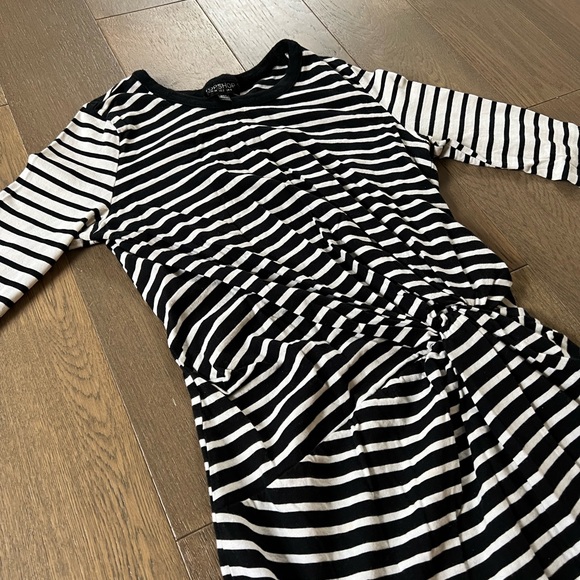 Topshop 100% Cotton Striped Dress with Knot Detail - Picture 5 of 6